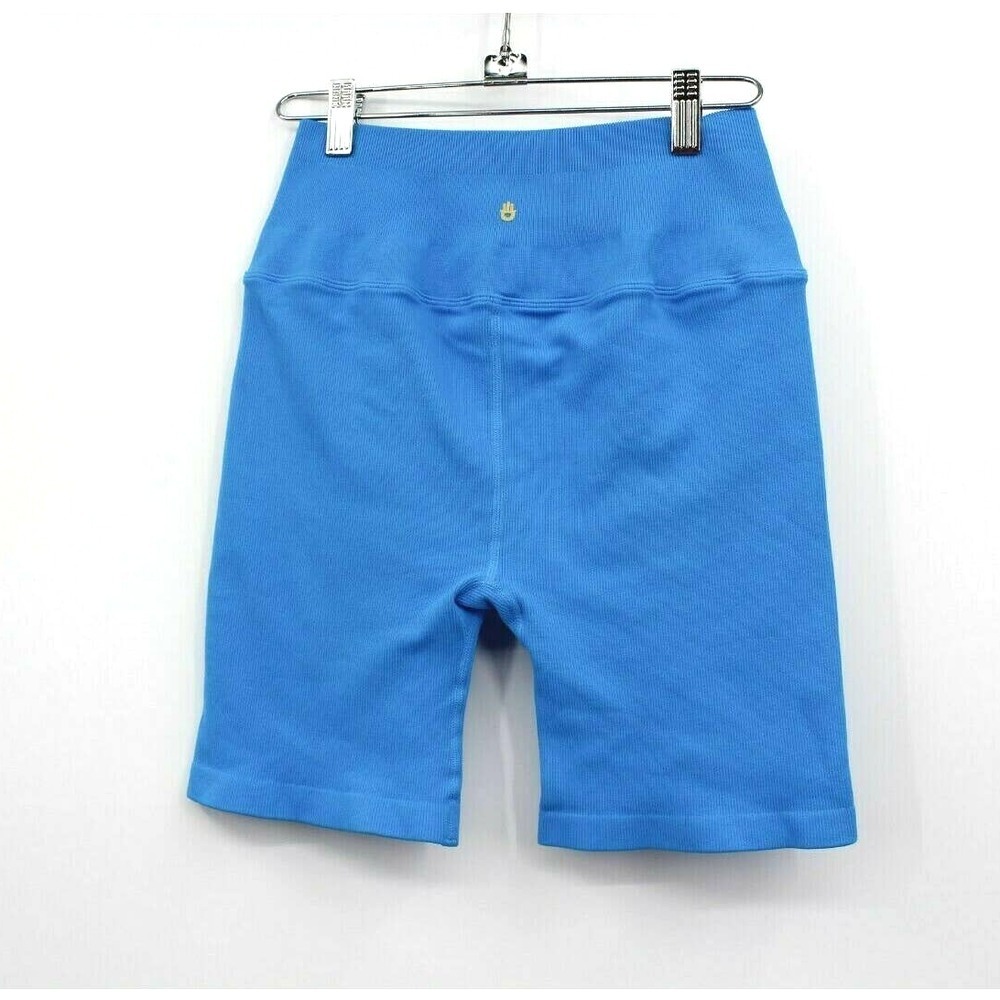 Spiritual Gangster Amor Seamless High Waisted Biker Shorts Electric Blue M/L NEW - Picture 6 of 6